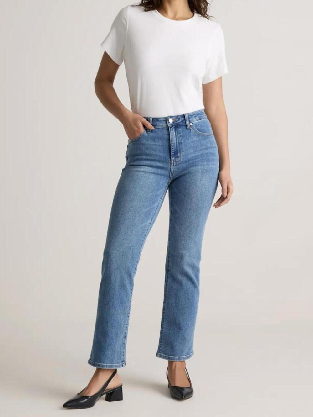 Quince High Rise‎ Straight Jeans Seaside Blue 29/26